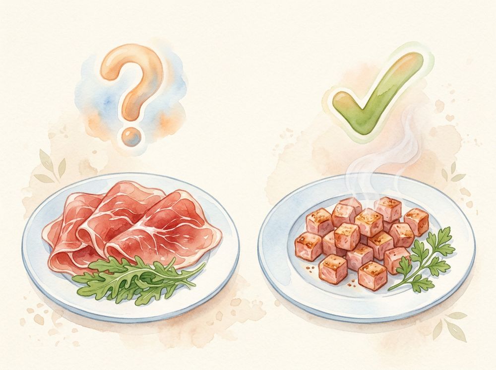 Jamon matiz vs cocinado