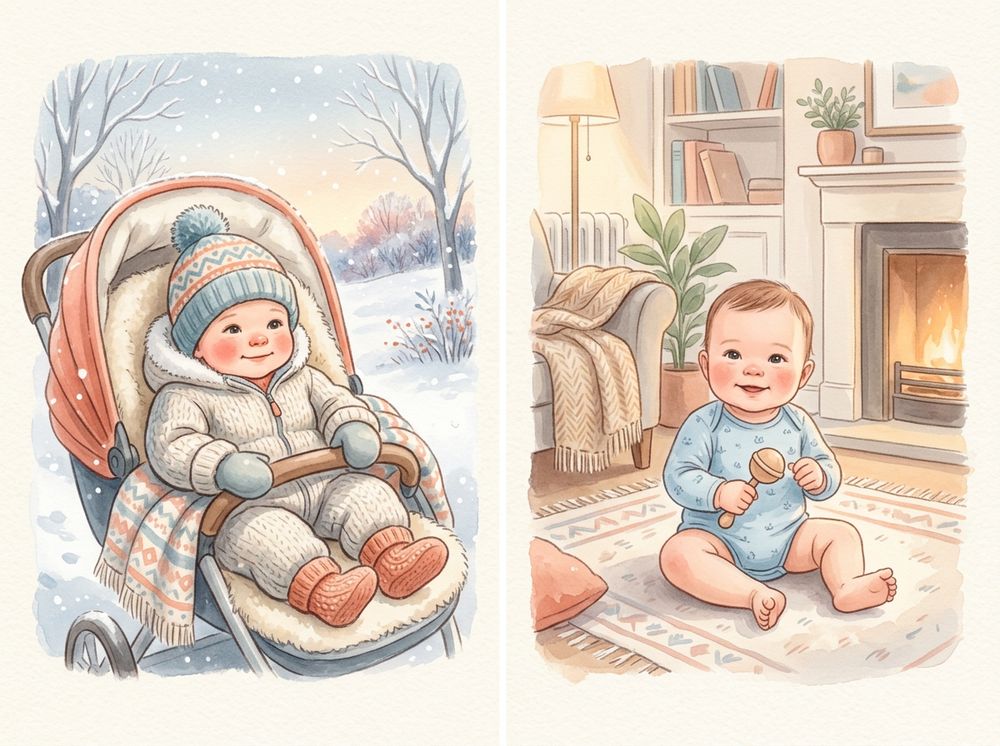 Invierno entrar capas