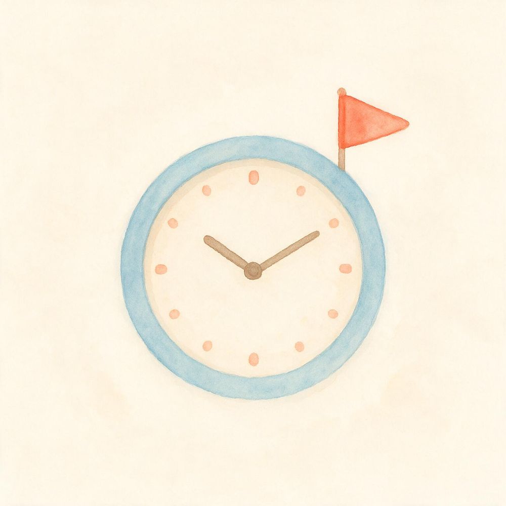 Roja reloj dos semanas